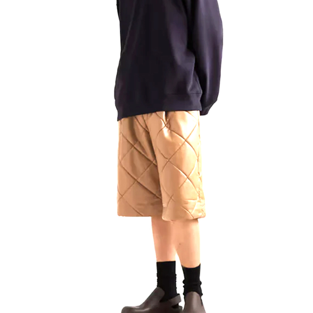 New Camel Mens Leather Shorts