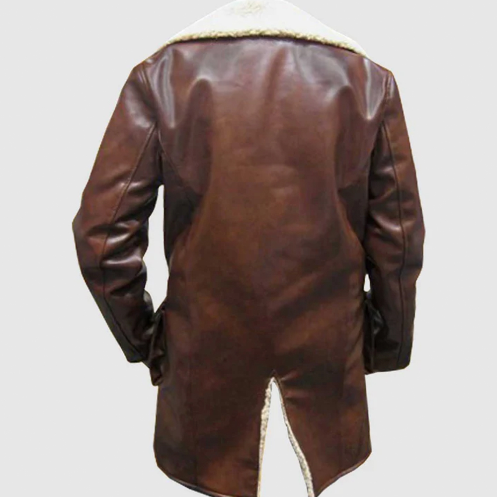 Brown Shearling Leather Coat