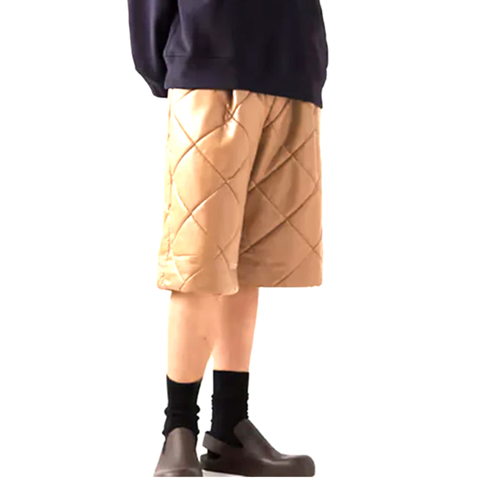 New Camel Mens Leather Shorts