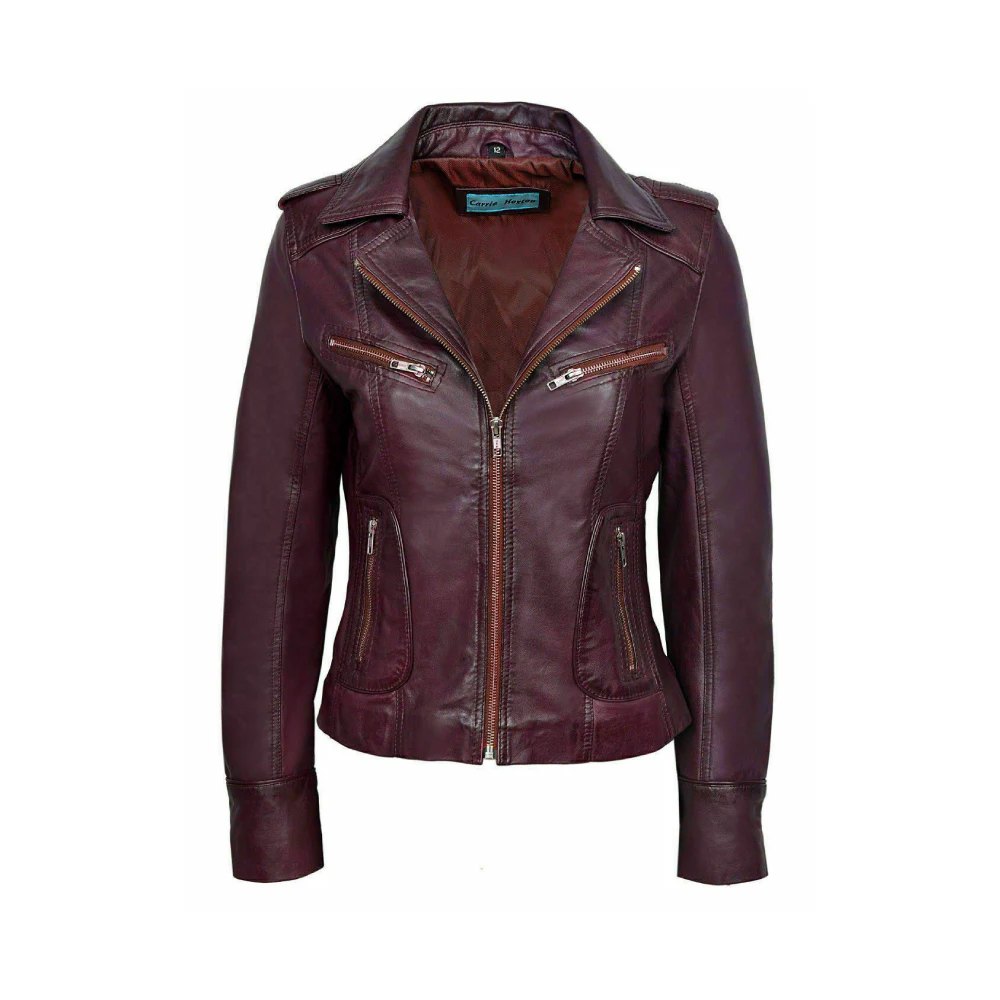 Celebrity Women’s Leather Jacket Biker