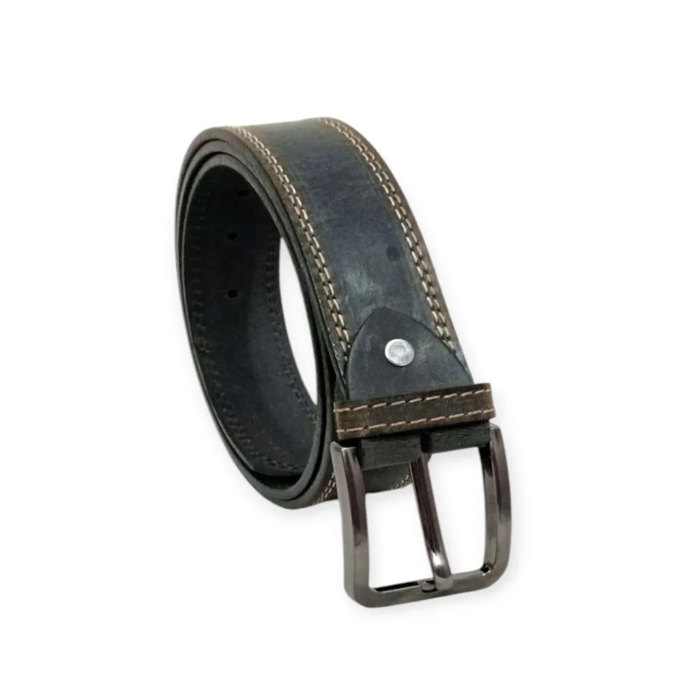 Buffalo Black Casual Belt – Double Stitched 40mm Wide