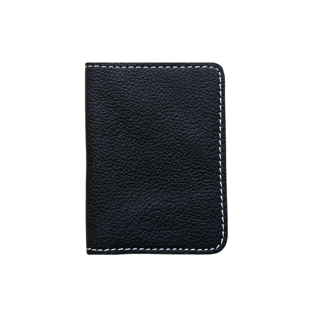 Black Slim Leather Wallet for Men