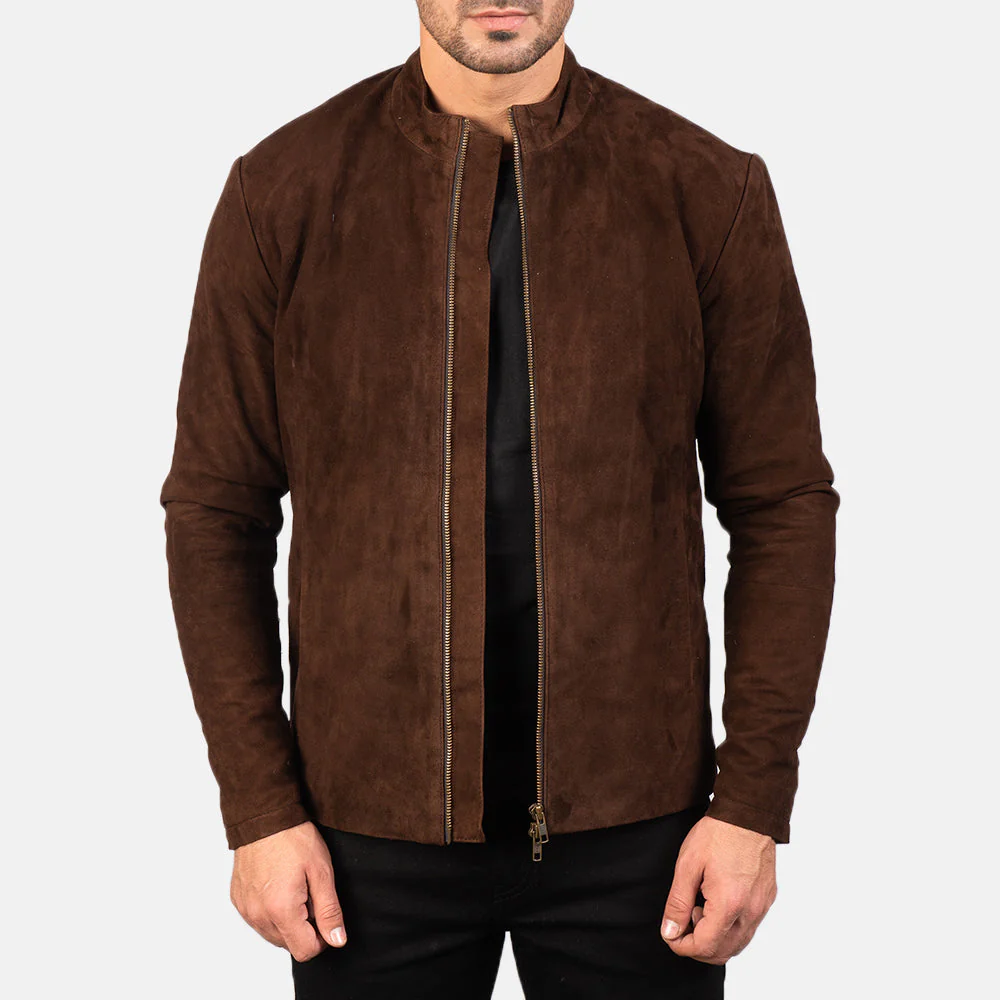 Damian Grey Suede Biker Jacket