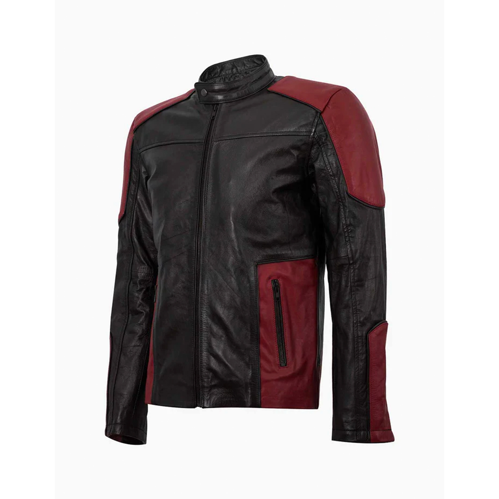 Black & Red Cafe Racer Jacket
