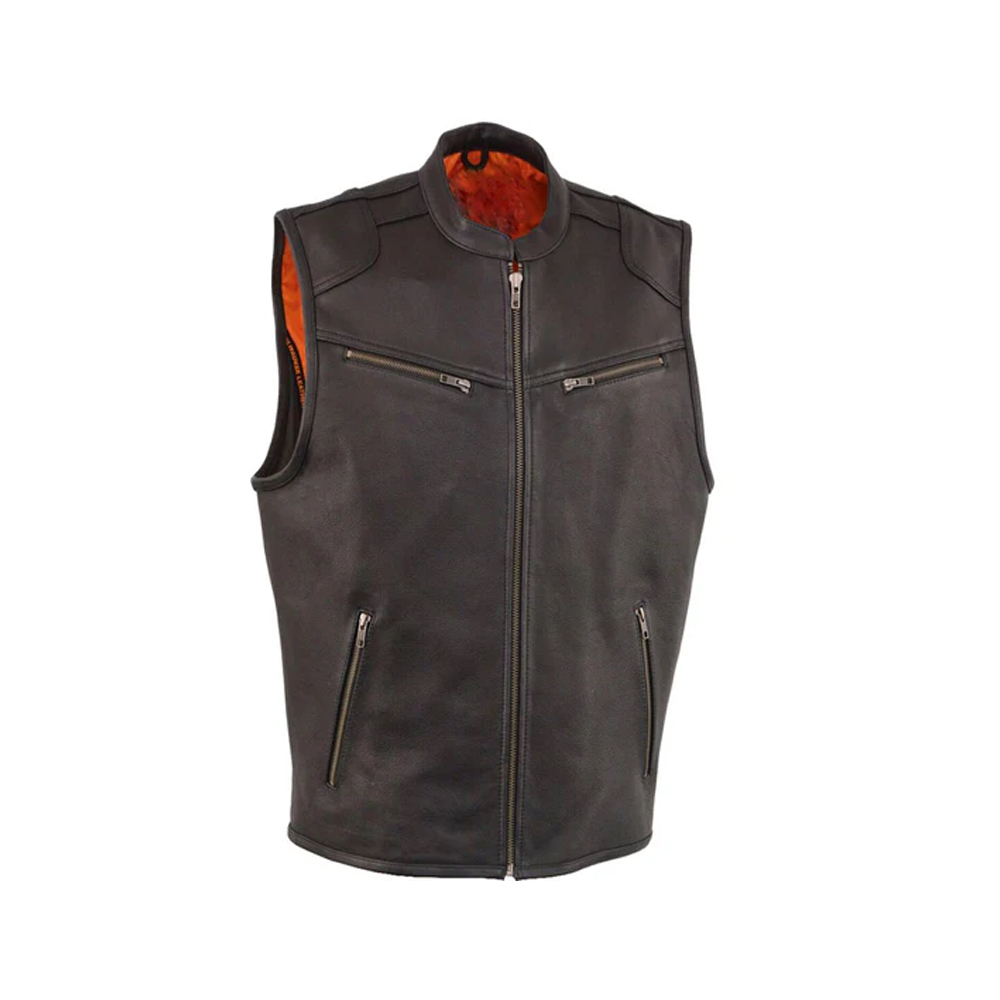 BLACK COOL TEC LEATHER VEST