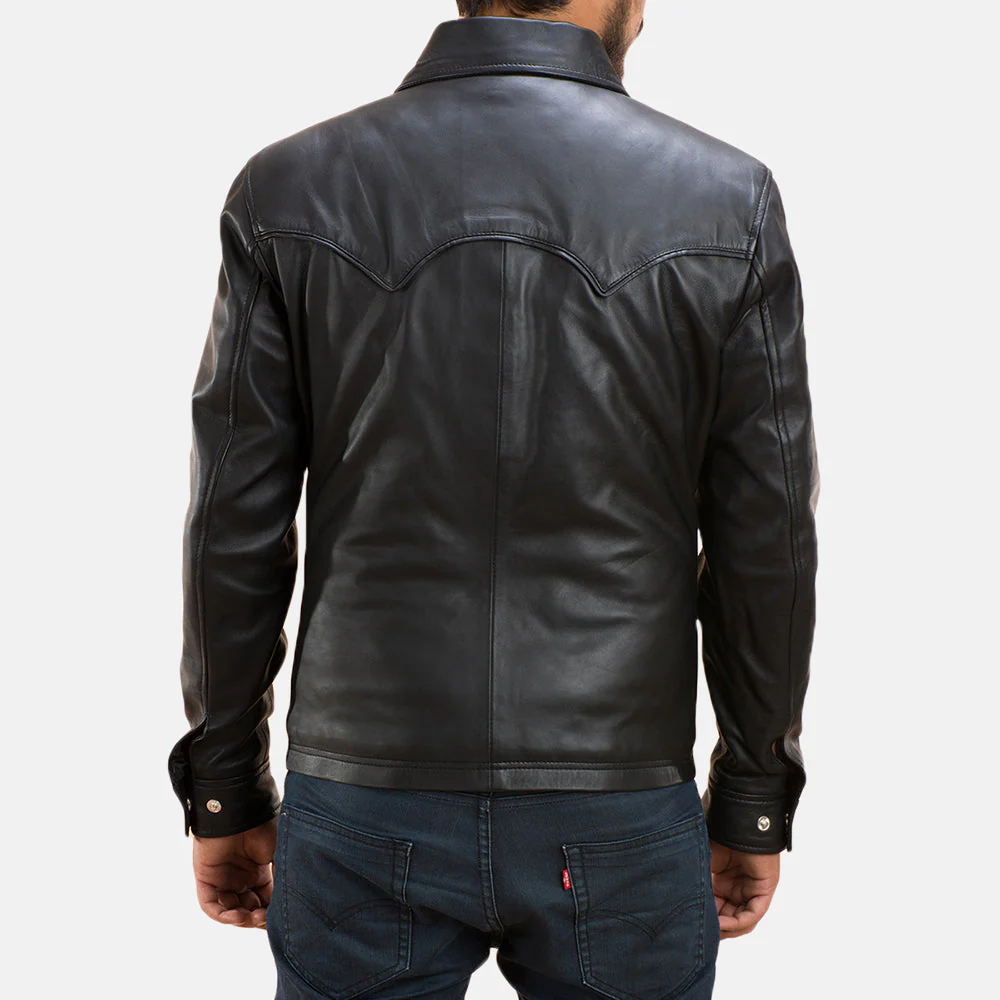 Ranchson Black Leather Shirt - Image 3