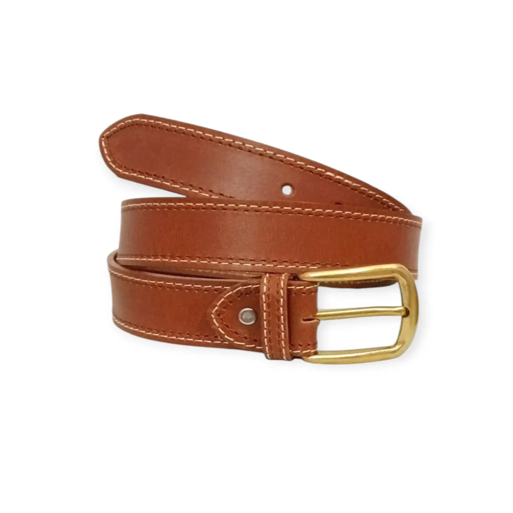 Leather Casual Belt – Double Stitched 40mm Wide