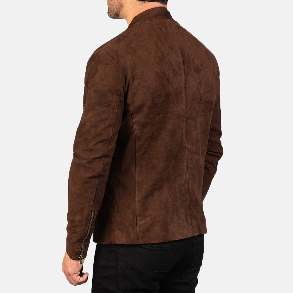 Damian Grey Suede Biker Jacket