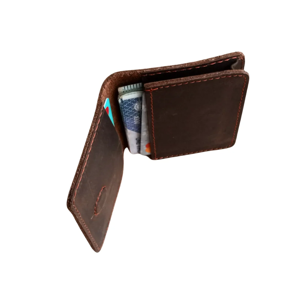 Dark Brown Slim Leather Wallet for Men