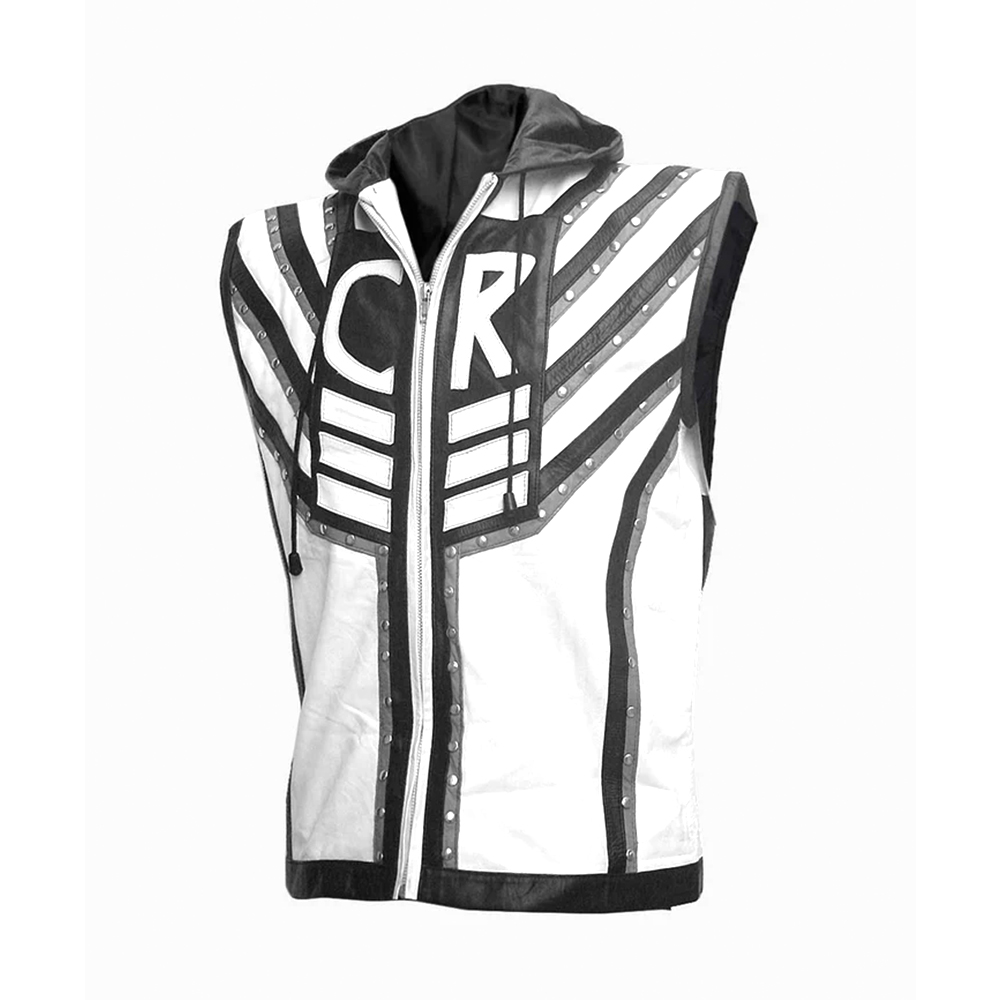 Black & White Leather Vest