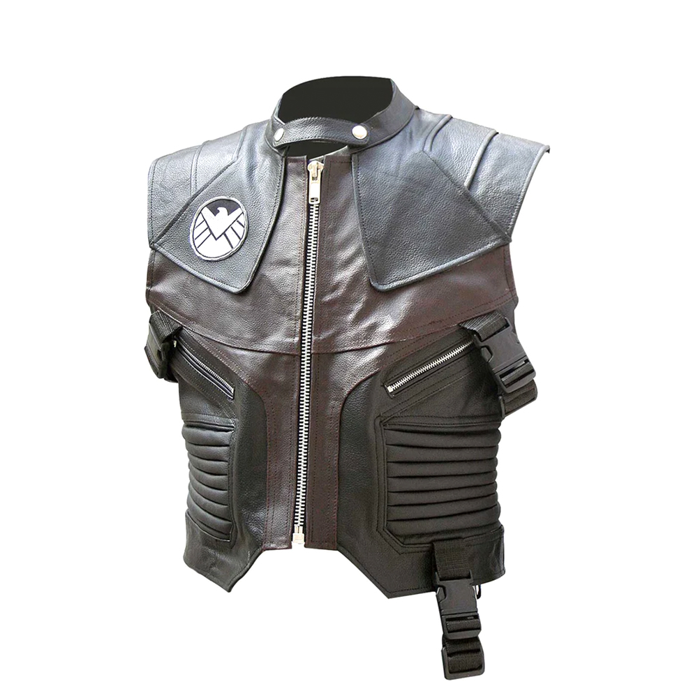 Black & Brown Motorcycle Vest