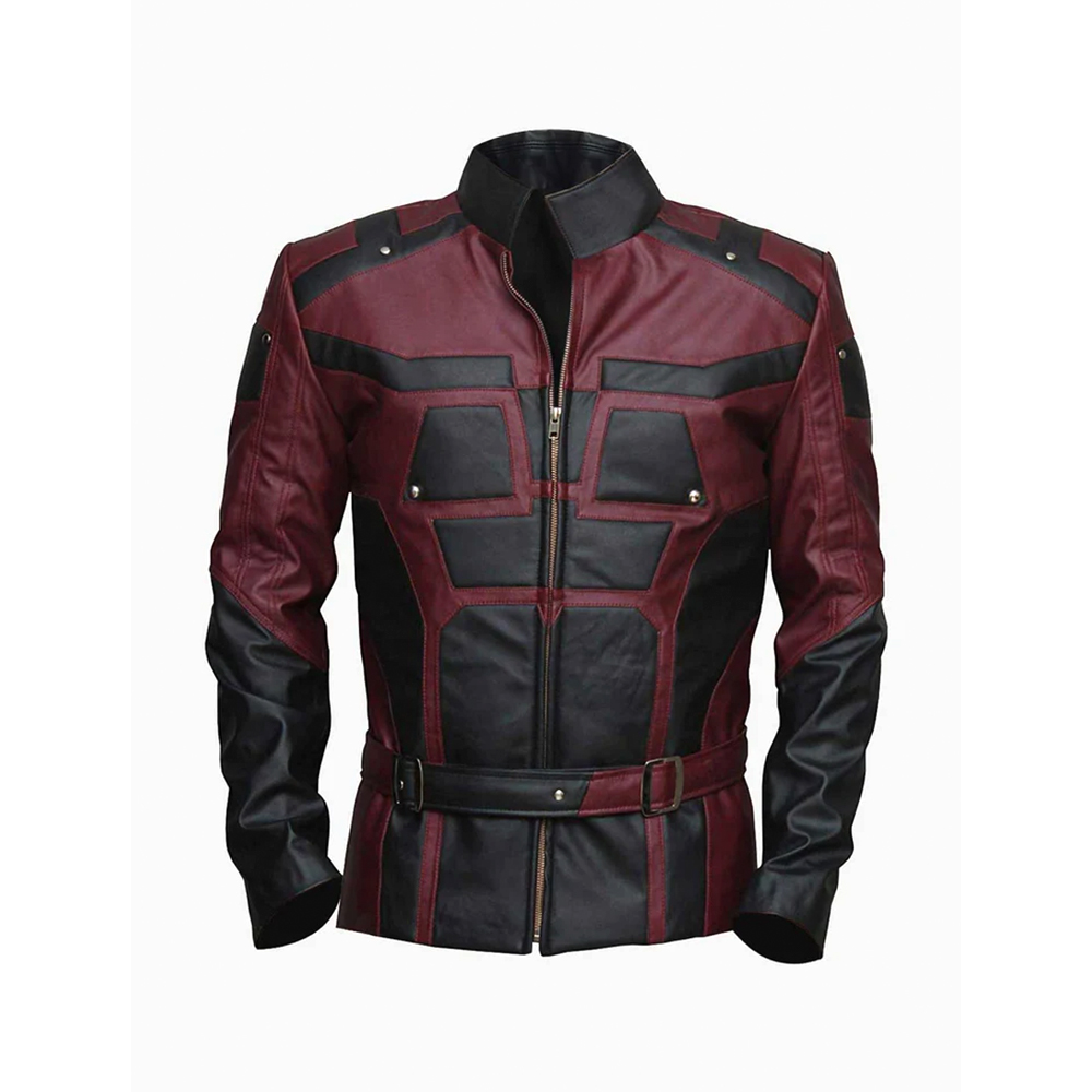 Red & Black Cafe Racer Jacket