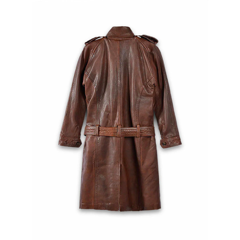 Women’s Spanish Brown Leather Trench Coat