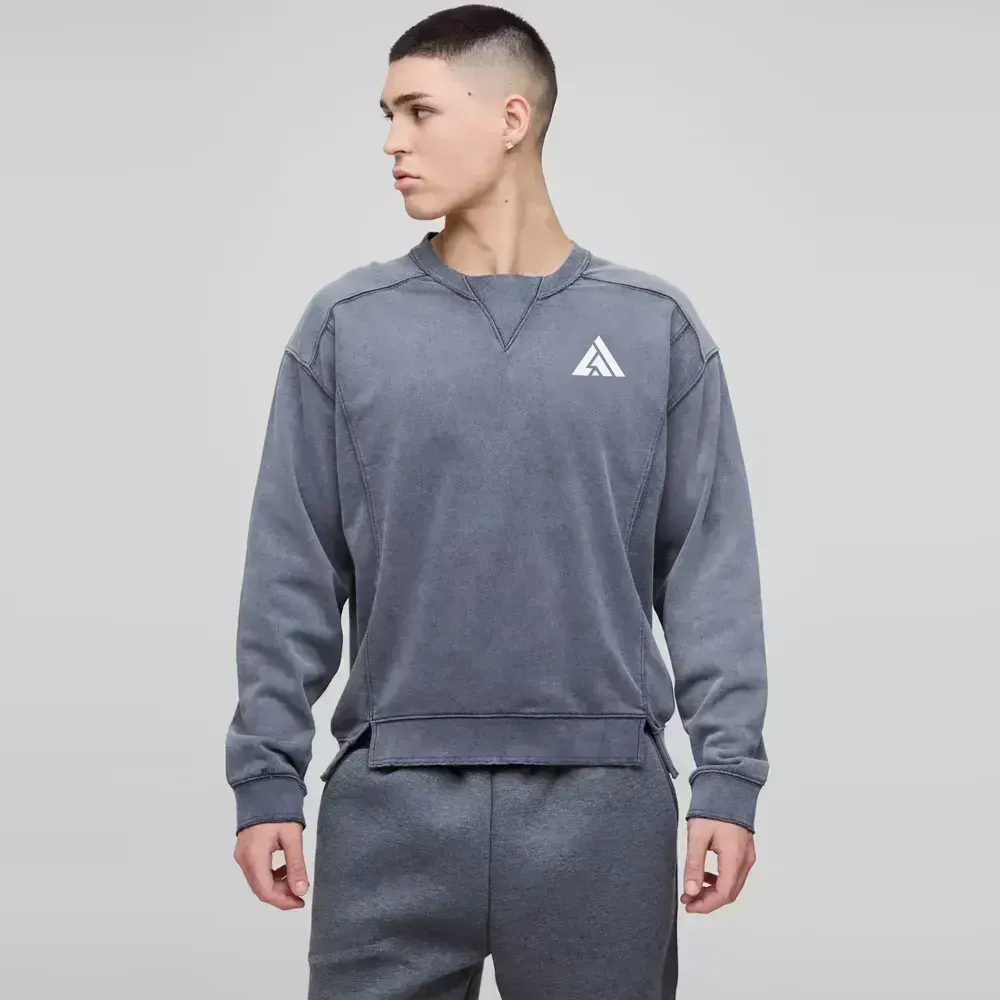 Oversized Boxy Seam Wash Sweatshirt