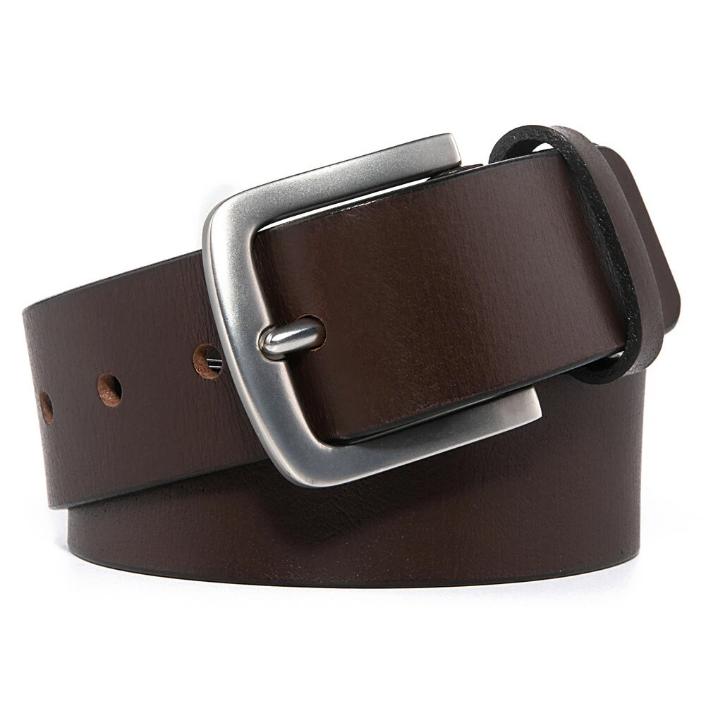 Vintage Leather Belt Heavy-Duty Buckle