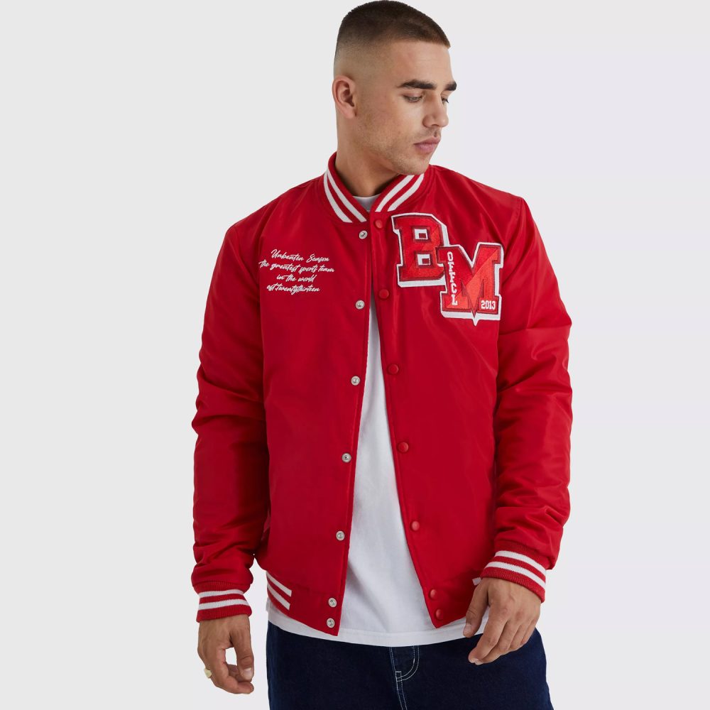 Nylon Varsity Jacket With Badges