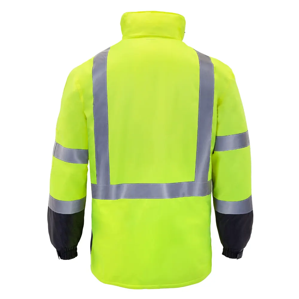 Hi-Vis Parka Safety Jacket with Reflective Stripes