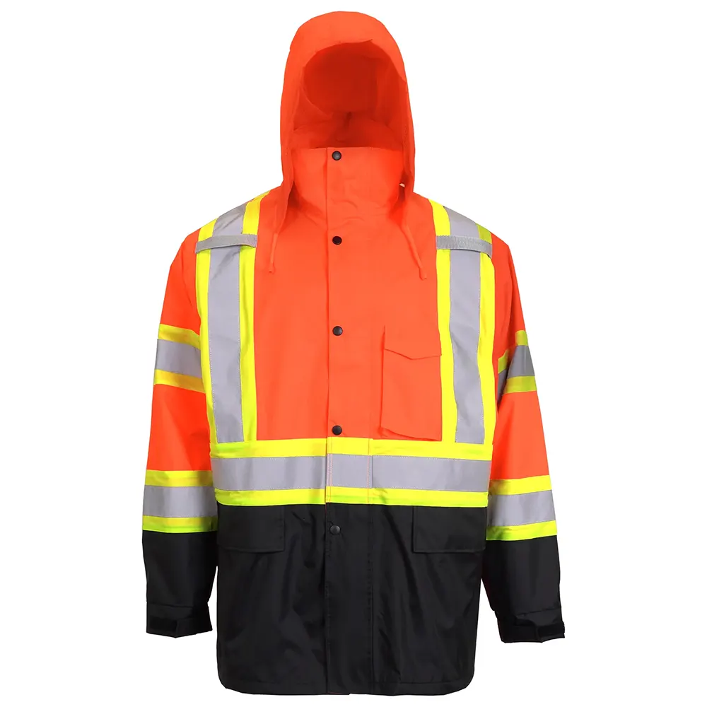 Hi Vis Two Tone Safety Rain Jacket